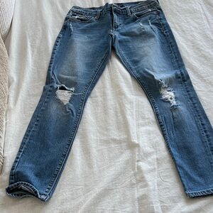 Lucky Brand Women's Blue Distressed Skinny Jeans